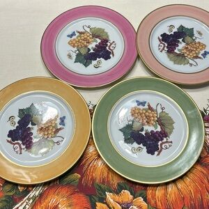 Veritable Porcelain Email de Limoges Salad/Dessert